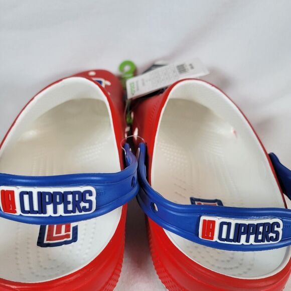 Crocs Mens Classic Clogs Slip On Closed Toe Size 10 Red LA Clippers Athleisure - Picture 4 of 6